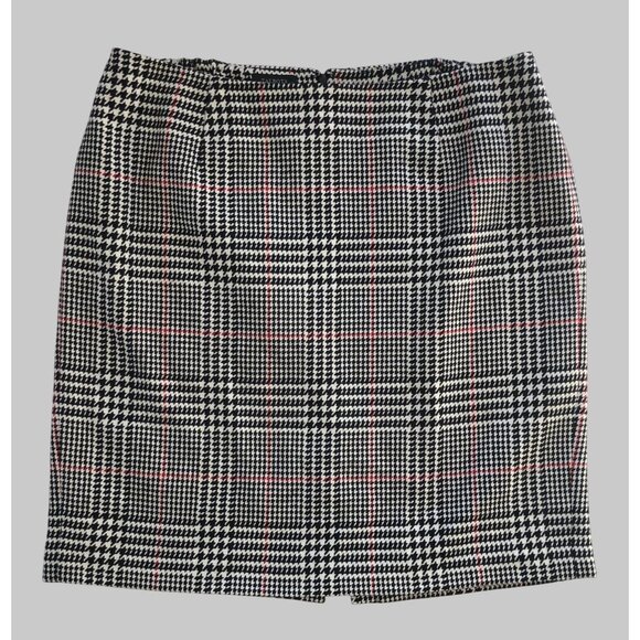 Talbots Houndstooth Plaid Pencil Skirt Womens 22W Office Wool Blend Old Money - Picture 1 of 7